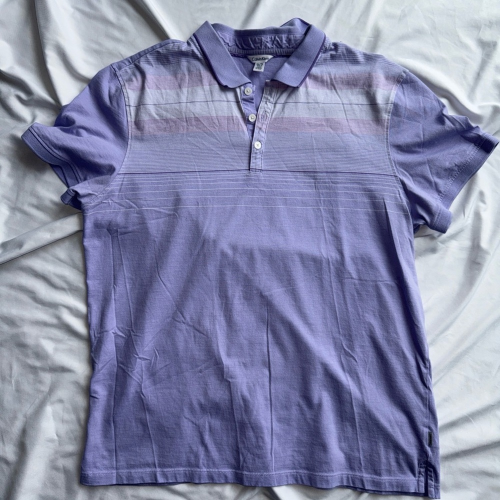 Calvin Klein Men's Purple Polo Shirt